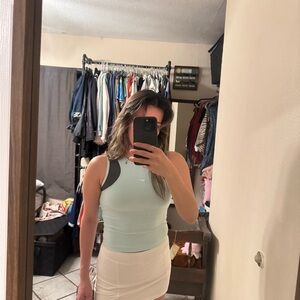 Women's light blue Nike runners top